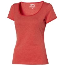 Camiseta de mujer entallada grabada rojo claro Camiseta de mujer entallada grabada rojo claro