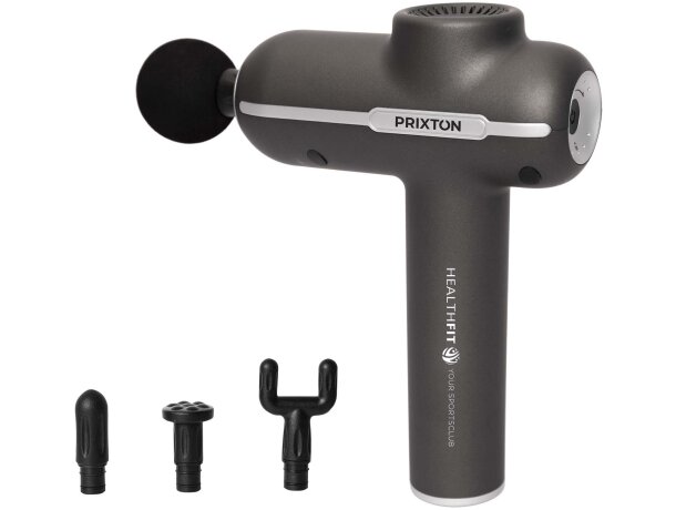 Pistola de masaje Prixton MGF80 Synergy con 4 cabezales Negro intenso detalle 1