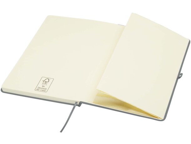 Libreta tapa dura A5 Spectrum Plus con papel certificado FSC Gris detalle 45