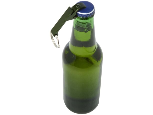 Abridor de botellas y latas Tao aluminio reciclado con llavero Verde detalle 19