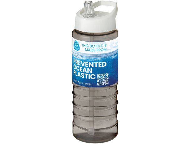 Bidón deportivo H2O Active Eco Treble 750 ml con plástico reciclado Carbón/blanco detalle 4