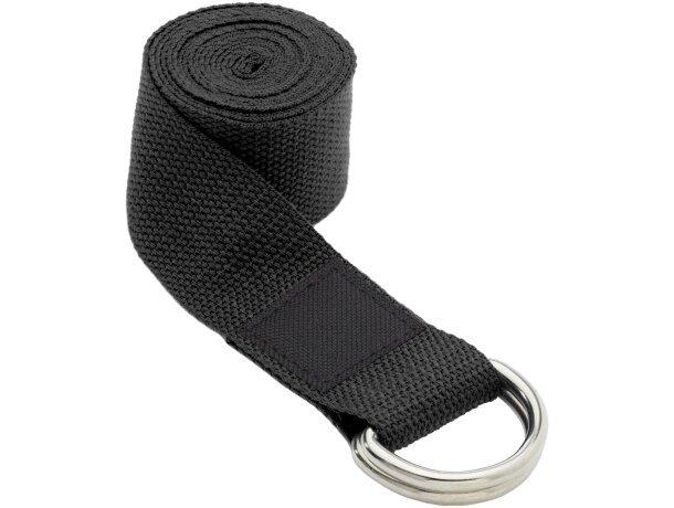 Correa yoga Virabha RPET reciclado con funda sostenible Negro intenso detalle 15