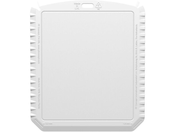Rascador hielo rectangular reciclado Thrym Blanco detalle 3