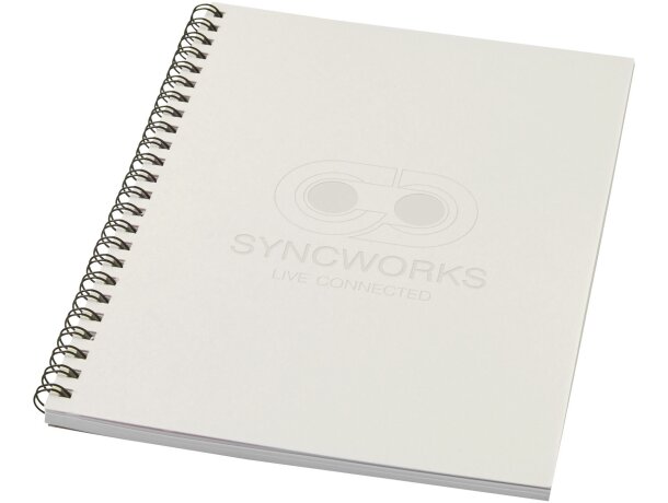 Cuaderno espiral A5 Desk-Mate papel reciclado 50 hojas Blanco marfil detalle 4