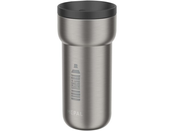 Taza térmica acero inoxidable Mepal Ellipse 375ml hermética Negro intenso detalle 4