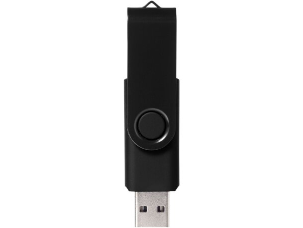 Memoria USB metálica Rotate 4GB con mecanismo rotativo Negro intenso detalle 2