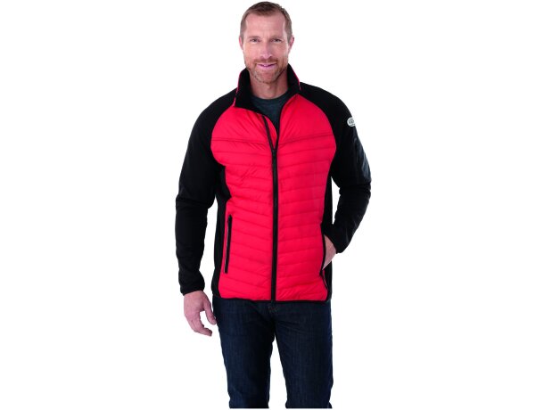 Chaqueta aislante híbrida de hombre Banff con plumón sintético Rojo detalle 4