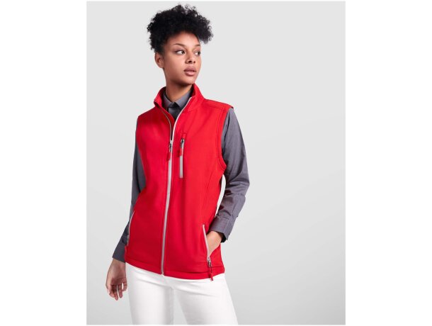 Chaleco softshell unisex Nevada de Roly resistente al agua Negro intenso detalle 6