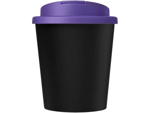 Vaso reciclado de 250 ml con tapa antigoteo Americano® Espresso Eco Negro intenso/morado detalle 8