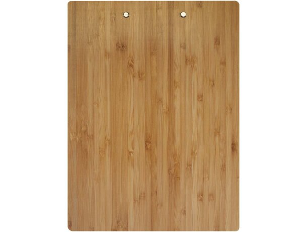 Portapapeles de bambú Tavula con clip metálico natural Natural detalle 3
