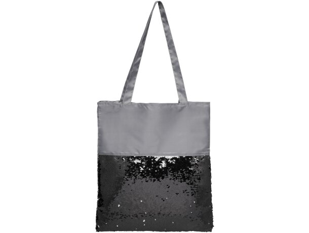 Bolsa Tote con lentejuelas “Mermaid” Gris/negro intenso detalle 2