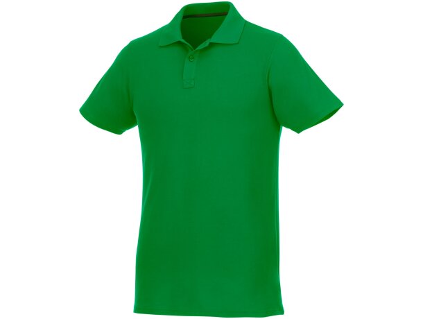 Polo de manga corta para hombre Helios Verde helecho detalle 43