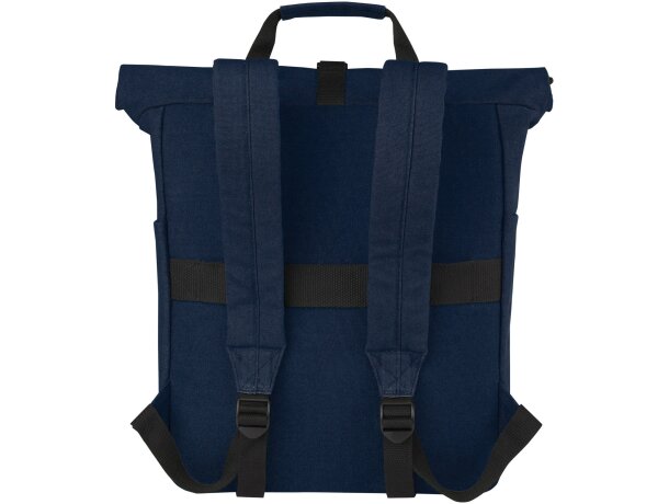 Mochila enrollable Joey lona reciclada GRS para portátil 15? Azul marino detalle 11