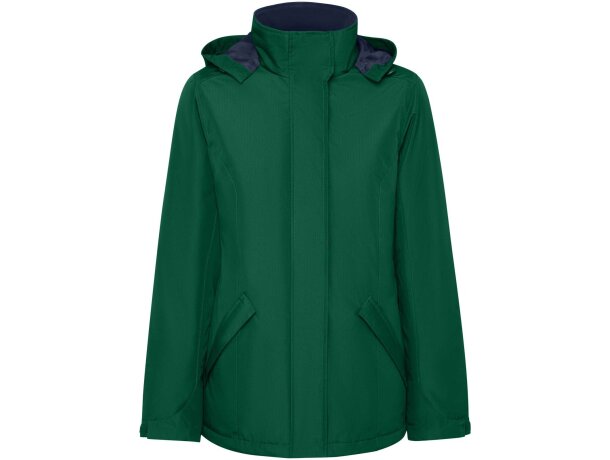 Parka acolchada America de Roly para mujer en poliéster reciclado Azul real detalle 22