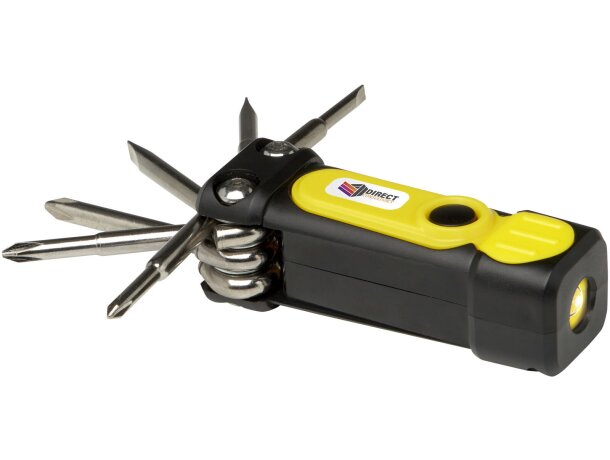 Destornillador reciclado 8 en 1 con linterna integrada Octo Amarillo detalle 6