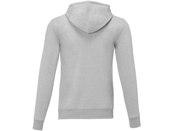 Sudadera con capucha y cremallera completa hombre Theron Gris mezcla detalle 28