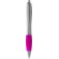 Bolígrafo plateado con empuñadura de color “Nash” Plateado/rosa