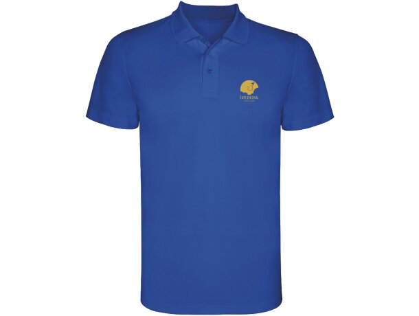 Polo deportivo manga corta infantil Monzha Roly transpirable Azul real detalle 7