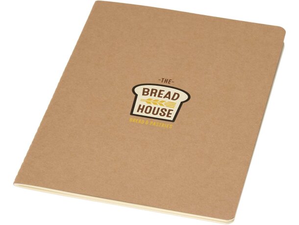 Libreta kraft A5 agenda Slyk papel certificado FSC Natural detalle 1