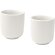 Juego 2 tazas espresso cerámica Male acabado mate 90ml Blanco