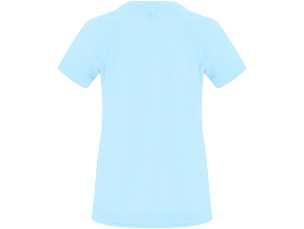 Camiseta deportiva manga corta mujer Bahrain Roly técnica Azul celeste detalle 18