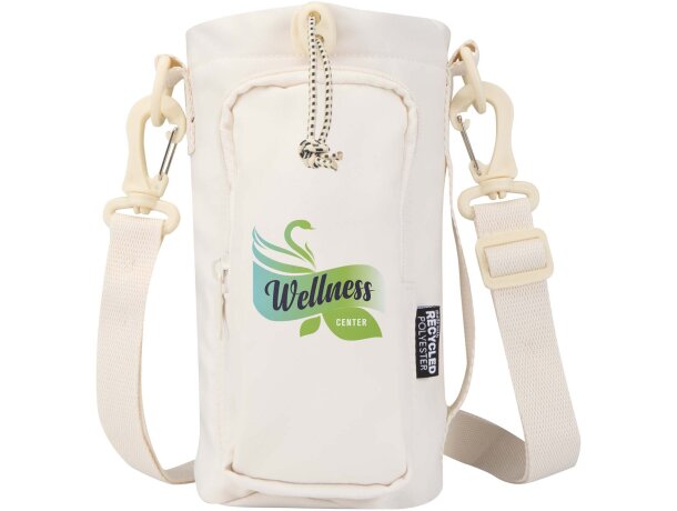 Bolsa para botellas de viaje reciclada Trip Aware de 2 litros Blanco roto detalle 8