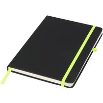 Libreta con banda elástica personalizada PU tacto suave 96 hojas 70g negro