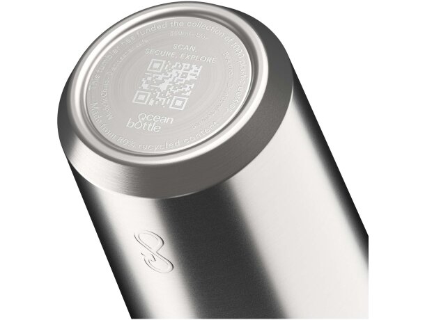 Vaso térmico Ocean Bottle 350ml acero inoxidable reciclado Gris acero inoxidable detalle 14
