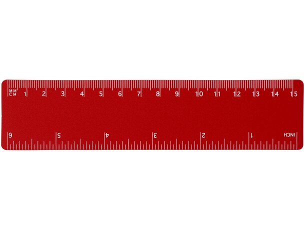 Regla de plástico flexible Rothko 15 cm con doble escala Rojo detalle 20
