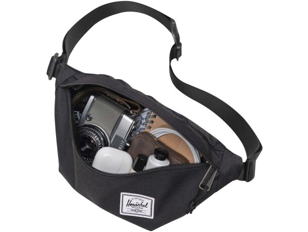 Riñonera Herschel Classic en poliéster reciclado EcoSystem Negro intenso detalle 4