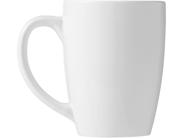 Taza de cerámica blanca cónica 350 ml grabada