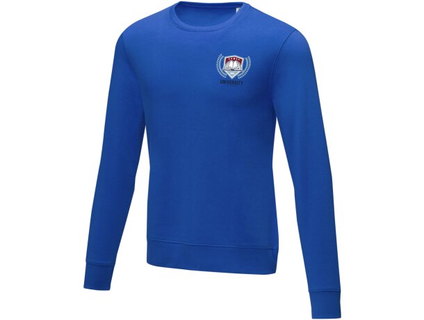Jersey de cuello redondo para hombre Zenon afelpado Azul detalle 16