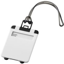 Etiqueta original para equipaje con forma de maleta personalizada blanca Etiqueta original para equipaje con forma de maleta personalizada blanca