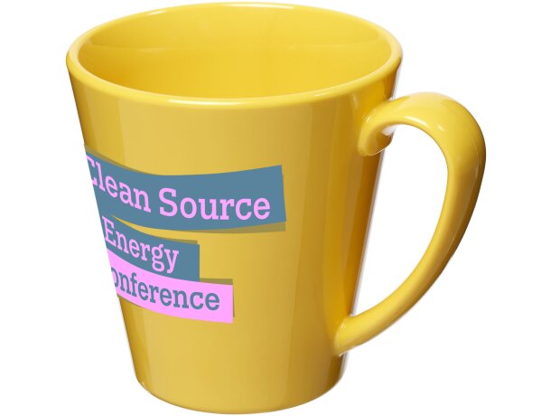 Taza plástico San suprema 350 ml personalizable corporativa Amarillo detalle 13