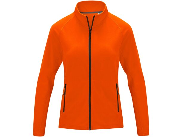 Chaqueta polar mujer Zelus con microforro 140 g/m² Naranja detalle 14