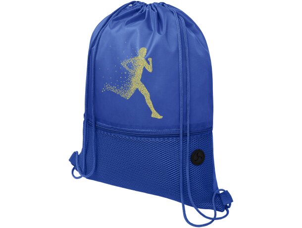 Mochila de cuerdas para empresa poliéster Oriole Azul real detalle 6
