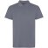 Polo manga corta unisex Cobain Roly acabado vintage Gris oscuro
