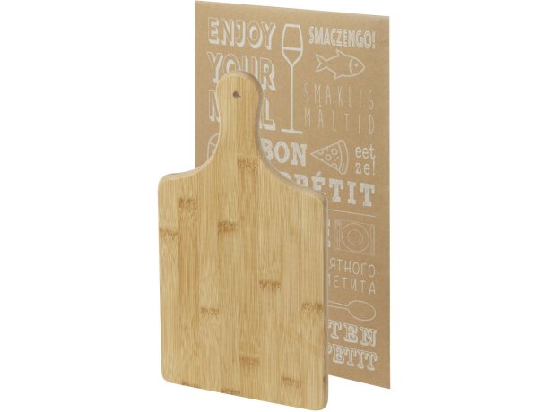 Tabla de cortar de bambú Quimet con personalización láser Natural detalle 7