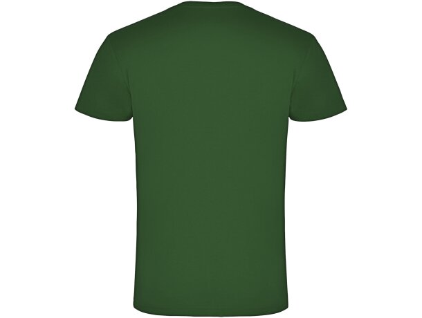 Camiseta cuello pico manga corta hombre Samoyedo Roly algodón Verde botella detalle 18