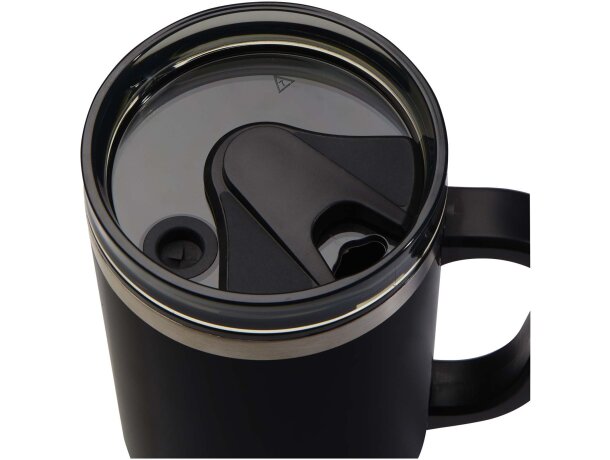 Vaso térmico con pajita Melbourne 1200ml acero reciclado Negro intenso detalle 23