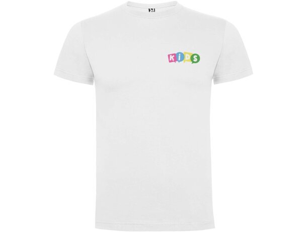 Camiseta manga corta infantil Dogo Premium Roly en algodón Blanco detalle 2