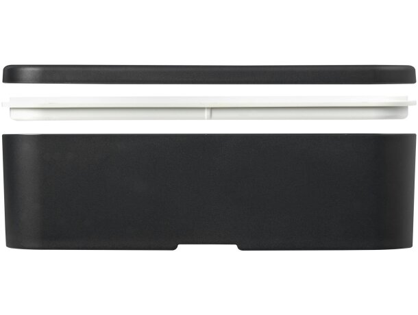 Fiambrera sostenible 700ml MIYO Renew de bioplástico Granito/negro intenso detalle 33