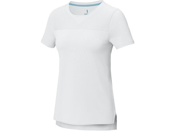 Camiseta Cool fit de manga corta para mujer en GRS reciclado Borax Negro intenso detalle 13