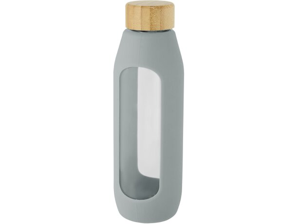 Botella de vidrio borosilicato de 600 ml con agarre de silicona Tidan personalizado