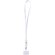 Lanyard de plástico reciclado para smartphone Franz Blanco detalle 6