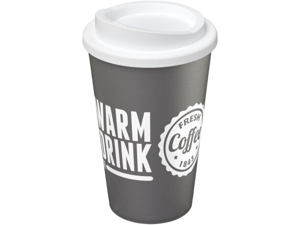 Vaso térmico Americano 350 ml con aislamiento de doble pared Plateado/blanco detalle 77