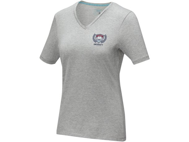 Camiseta de mujer Kawartha de alta calidad 200 gr Mezcla de grises detalle 36