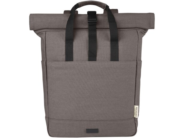 Mochila enrollable Joey lona reciclada GRS para portátil 15? Gris detalle 25