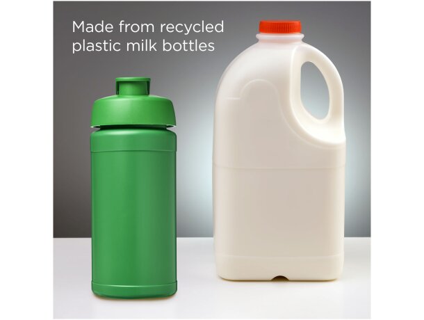 Bidón deportivo Baseline reciclado con tapa Flip 500ml Verde/verde detalle 12