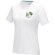 Camiseta orgánica GOTS de manga corta para mujer Azurite Blanco detalle 2